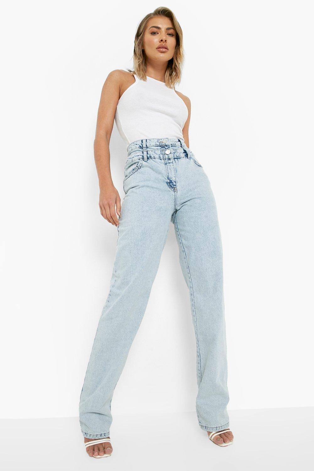 Double Waistband Relax Fit Jeans